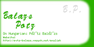 balazs potz business card